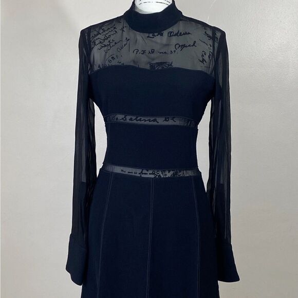 Proenza Schouler Textured Viscose Chiffon Dress size 8 - Picture 9 of 14